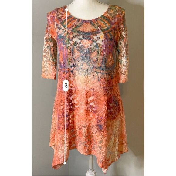 Women’s Asymmetrical Dress Long Top Tunic SMALL - Picture 3 of 7
